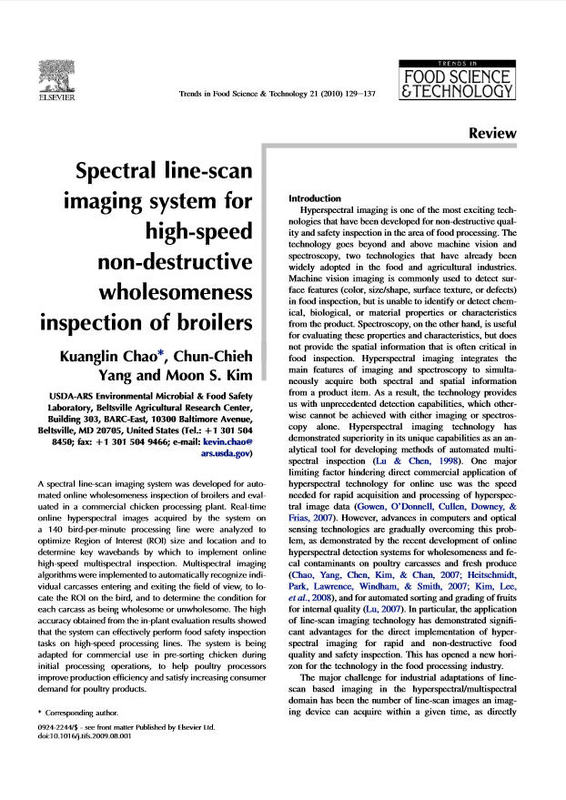 Spectral line-scan imaging system for high-speed non-destructive wholesomeness inspection of broilers.jpg