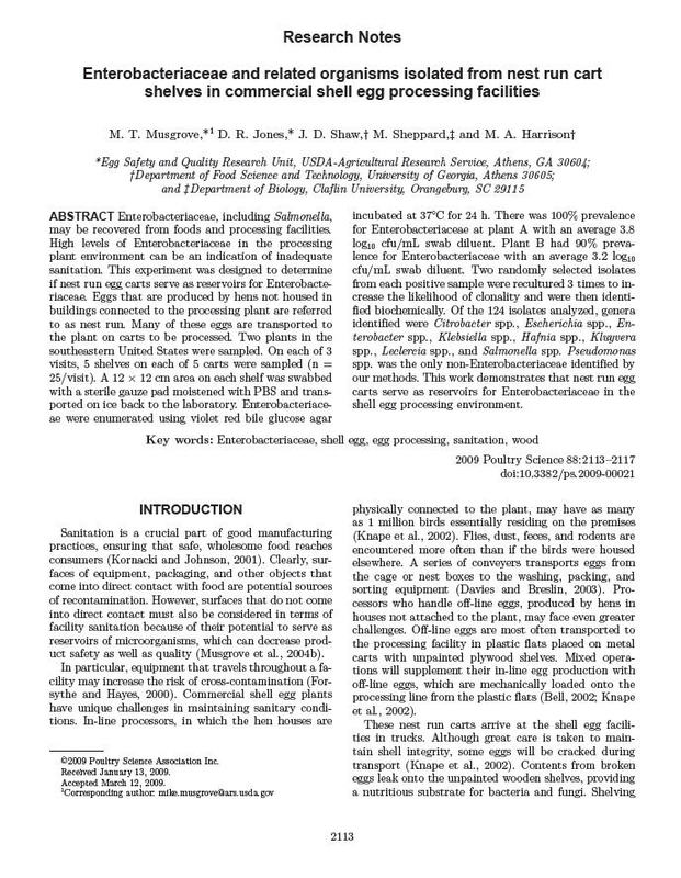 Enterobacteriaceae and related organisms isolated from nest run cart shelves in commercial shell egg processing facilities.jpg