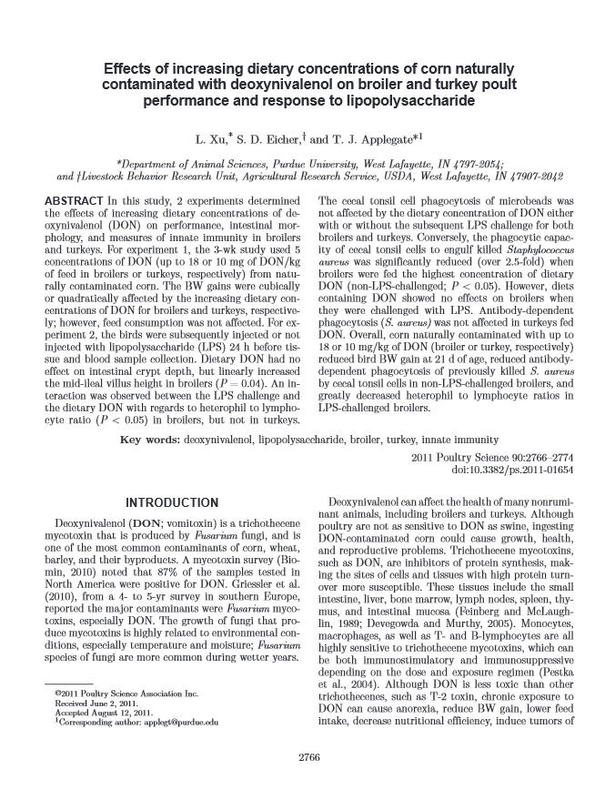 Effects of increasing dietary concentrations of corn naturally contaminated with deoxynivalenol on broiler and turkey poult performance and response to lipopolysaccharide.jpg