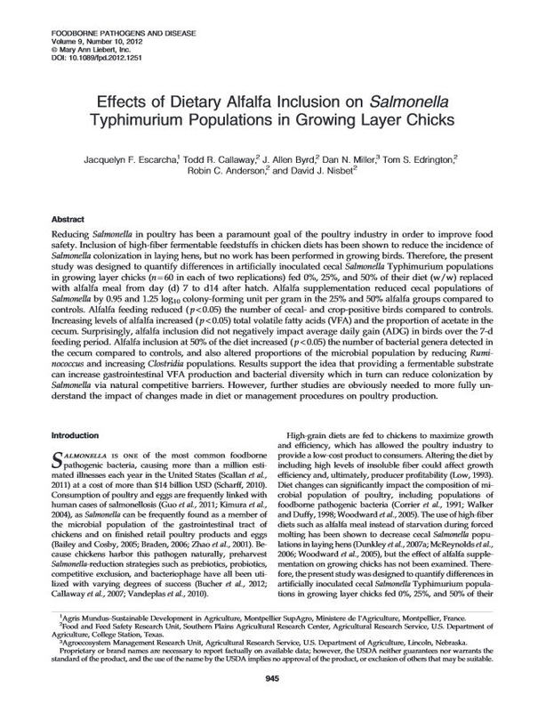Effects of dietary alfalfa inclusion on Salmonella Typhimurium populations in growing layer chicks.jpg