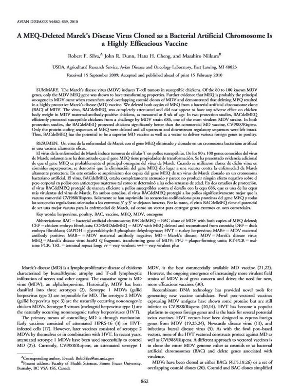 A MEQ-Deleted Marek’s Disease Virus Cloned as a Bacterial Artificial Chromosome Is a Highly Efficacious Vaccine.jpg