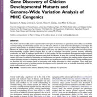 Chromosomal Mapping and Candidate Gene Discovery of Chicken Developmental Mutants and Genome-Wide Variation Analysis of MHC Congenics.jpg