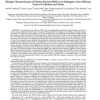 Biologic Characterization of Chicken-Derived H6N2 Low Pathogenic Avian Influenza Viruses in Chickens and Ducks.jpg