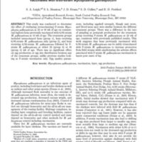 Effects of vaccination with F-strain Mycoplasma gallisepticum on egg production and quality parameters of commercial layer hens previously vaccinated with 6 85-strain Mycoplasma gallisepticum.JPG