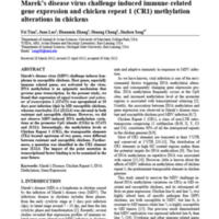 Marek’s disease virus challenge induced immune-related gene expression and chicken repeat 1 (CR1) methylation alterations in chickens.jpg