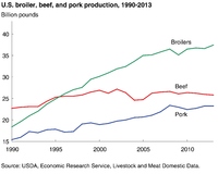 US Broiler Beef and Pork Production 1990-2013.jpg