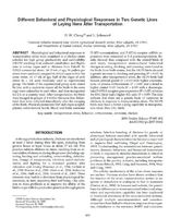 Different Behavioral and Physiological Responses in Two Genetic Lines of Laying Hens After Transportation.JPG