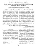 Genetic variations alter production and behavioral responses following heat stress in 2 strains of laying hens.JPG