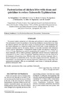 Pasteurization of chicken litter with steam and quicklime to reduce Salmonella Typhimurium.jpg