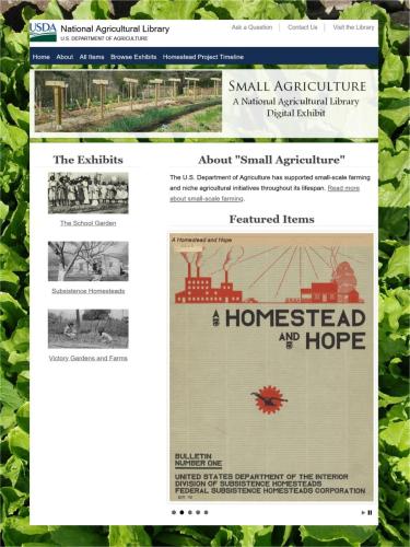 Figure-5.5 Home page of “Small Agriculture” exhibit